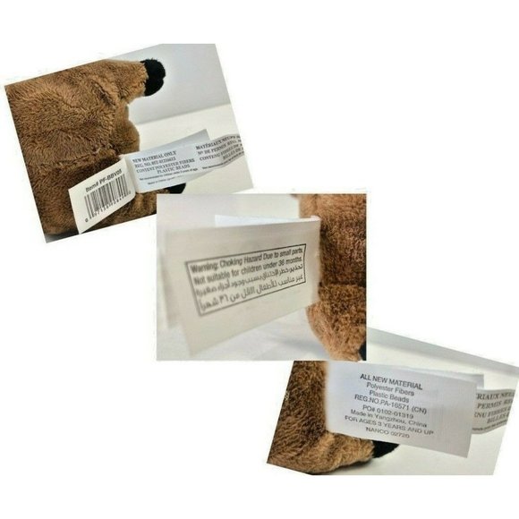Nanco Belly Buddies Buddy Beaver Plush Stuffed Animal Toy Tooth Brown 5" New - Picture 7 of 7
